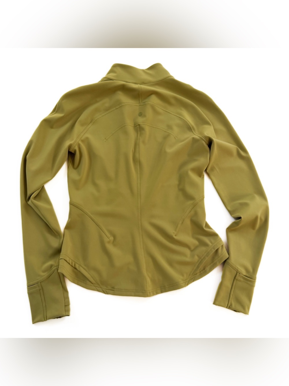 Lululemon Jacket Womens 8 InStill Bronze Green Full Zip Fitted - Picture 7 of 8